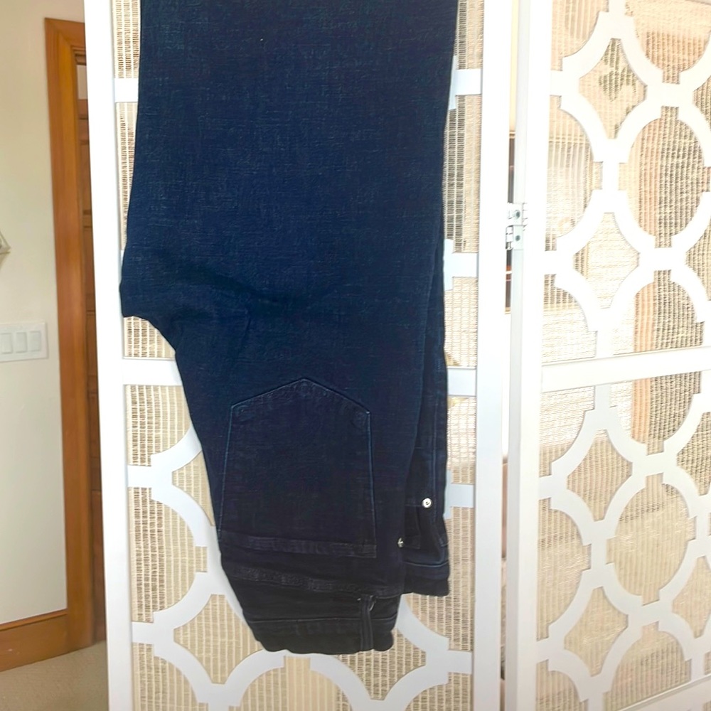 Banana Republic High rise wide leg jeans.  Dark rinse